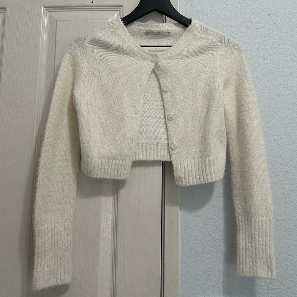 Urban outfitters kimchi blue fuzzy cropped cardigan